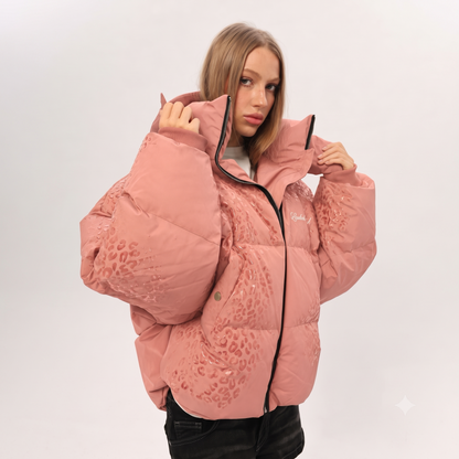 Leo Hooded Puffer - Pink