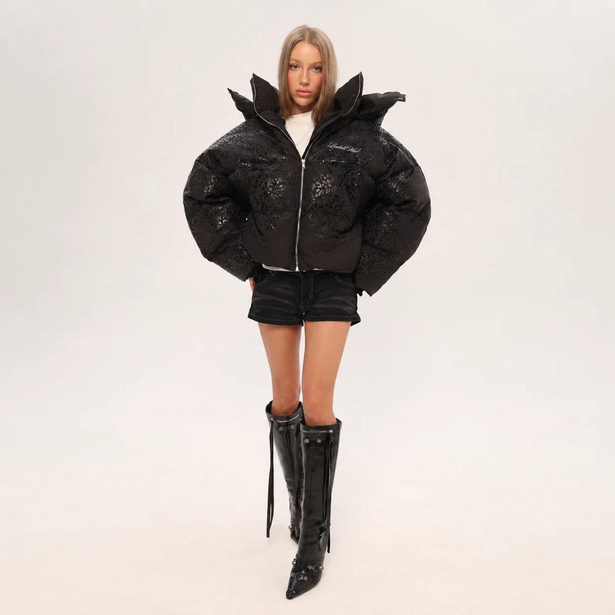 Leo Hooded Puffer - Black
